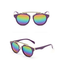 Rumas UV Protection Military Sunglasses for Boys Girls  Retro Goggle Shade Eyewear  Polarized Sunglasses for Travel Wayfarer (Purple) - B07F8GJ421